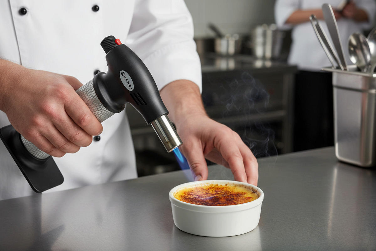 CRÈME BRÛLÉE BRENNER Creme Brulee Brenner 19 cm - Schwarz, Kunststoff (7/15/19cm) - Hendi