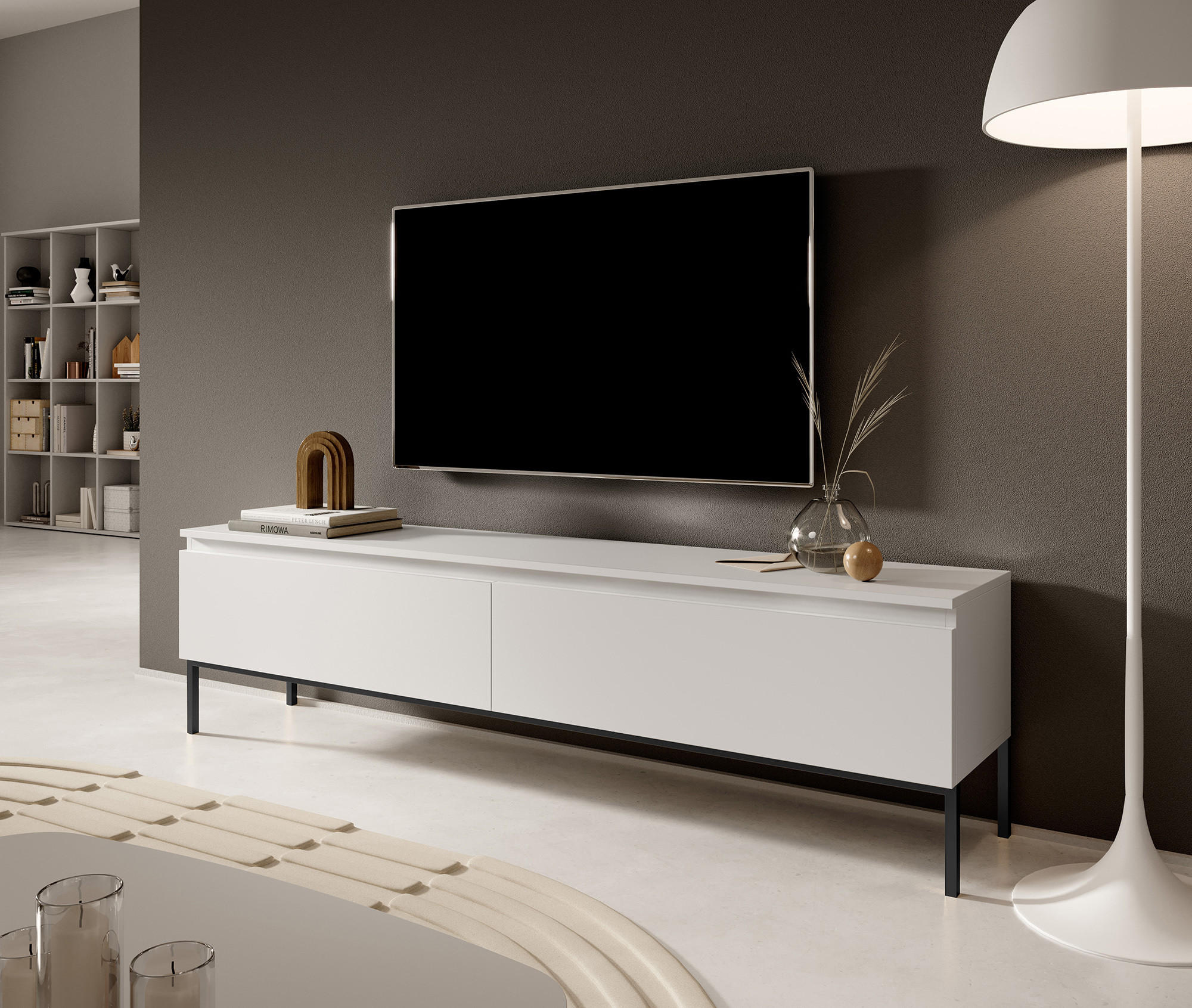 Thumbnail - Selsey Tv-Schrank, Weiß, Holzwerkstoff, 150x46x32 cm, Wohnzimmer, Wohnwände, Lowboards, Lowboards stehend