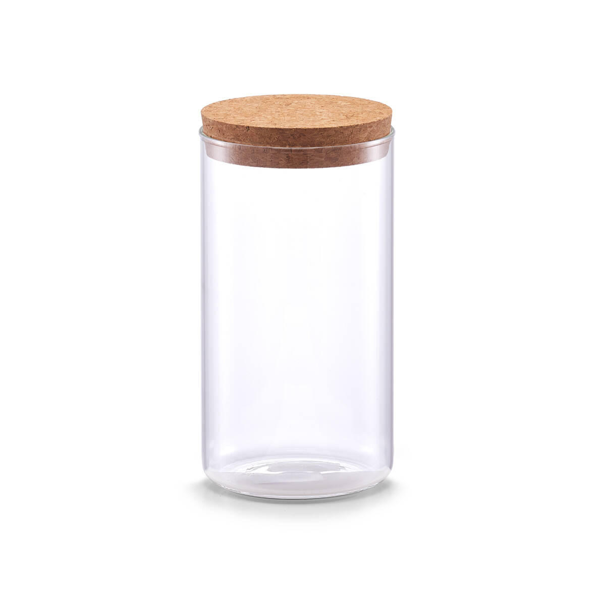 GLASGEFÄSS Korkdeckel 1100 ml - Transparent, Glas (9.5/18.5/9.5cm)