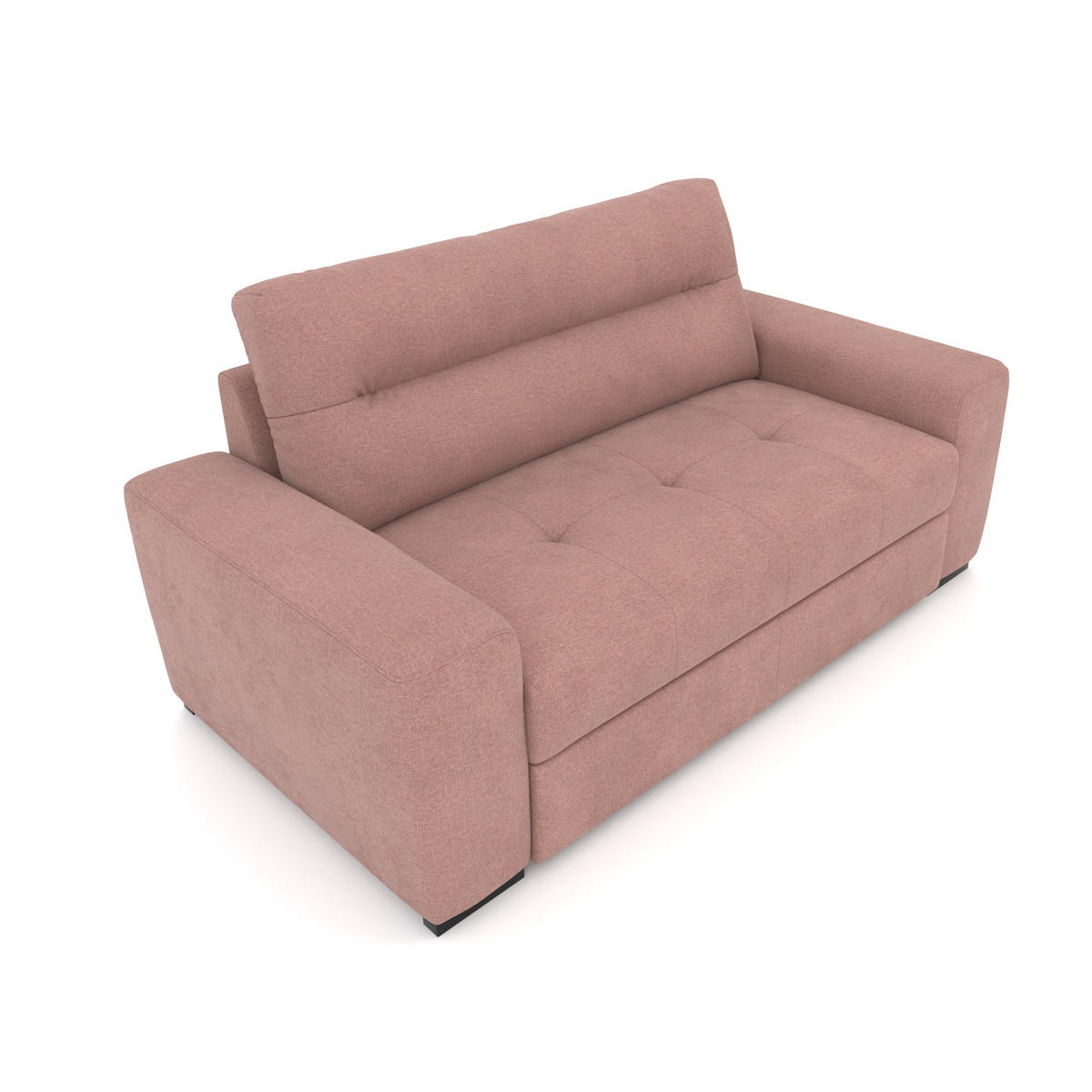 2-SITZER Carlisle Chenille Rosa 183/97/93 cm - Rosa, Kunststoff/Textil (183/93/97cm) - foamnova