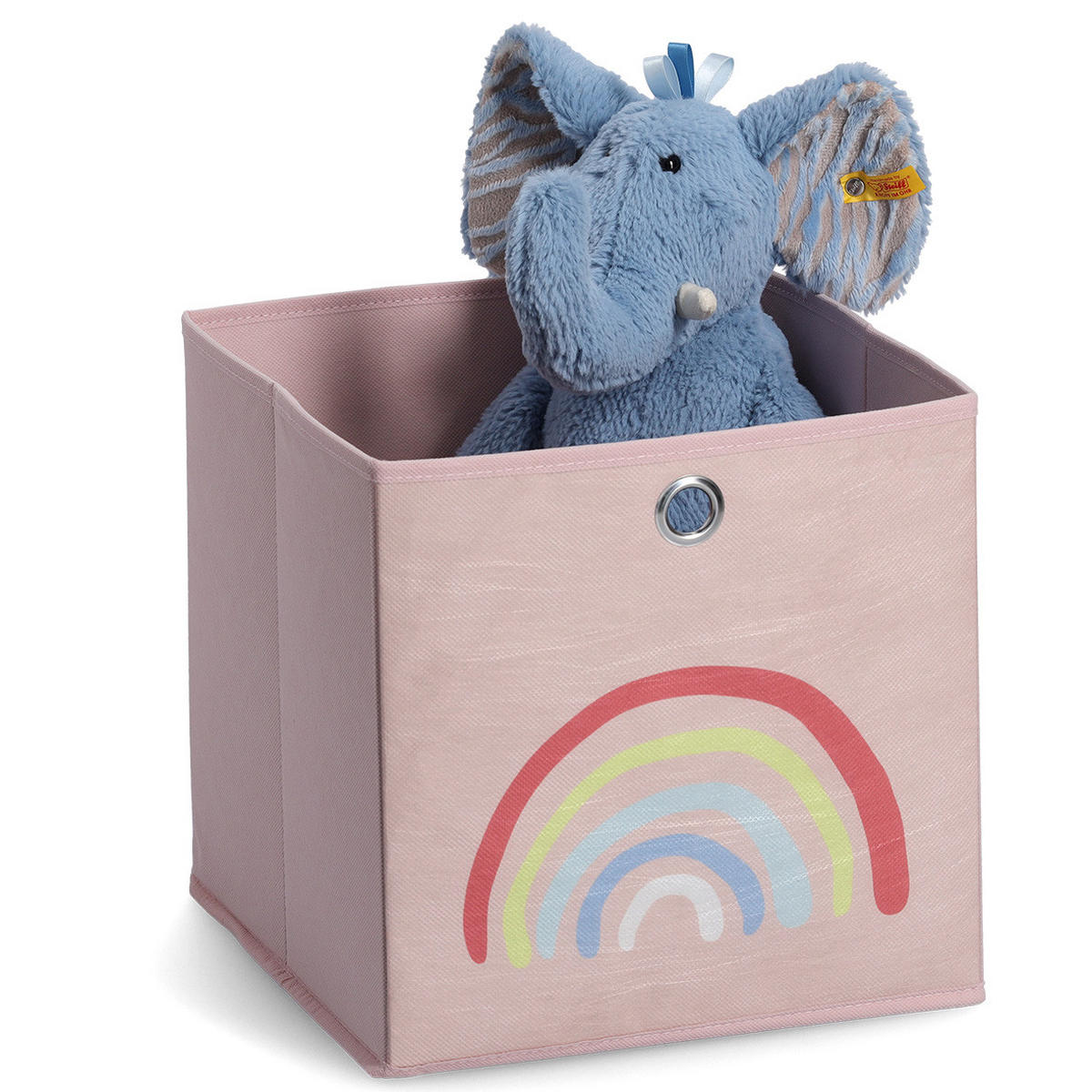 AUFBEWAHRUNGSBOX Rainbow, Vlies - Rosé - Rosa, Textil (28/28cm) - Zeller Present