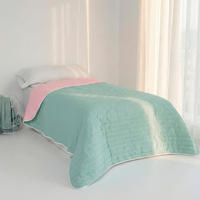 TAGESDECKE Dash Minze 200x260 cm (Bett 105) - Mintgrün, Textil (200/260cm) - Happy Friday