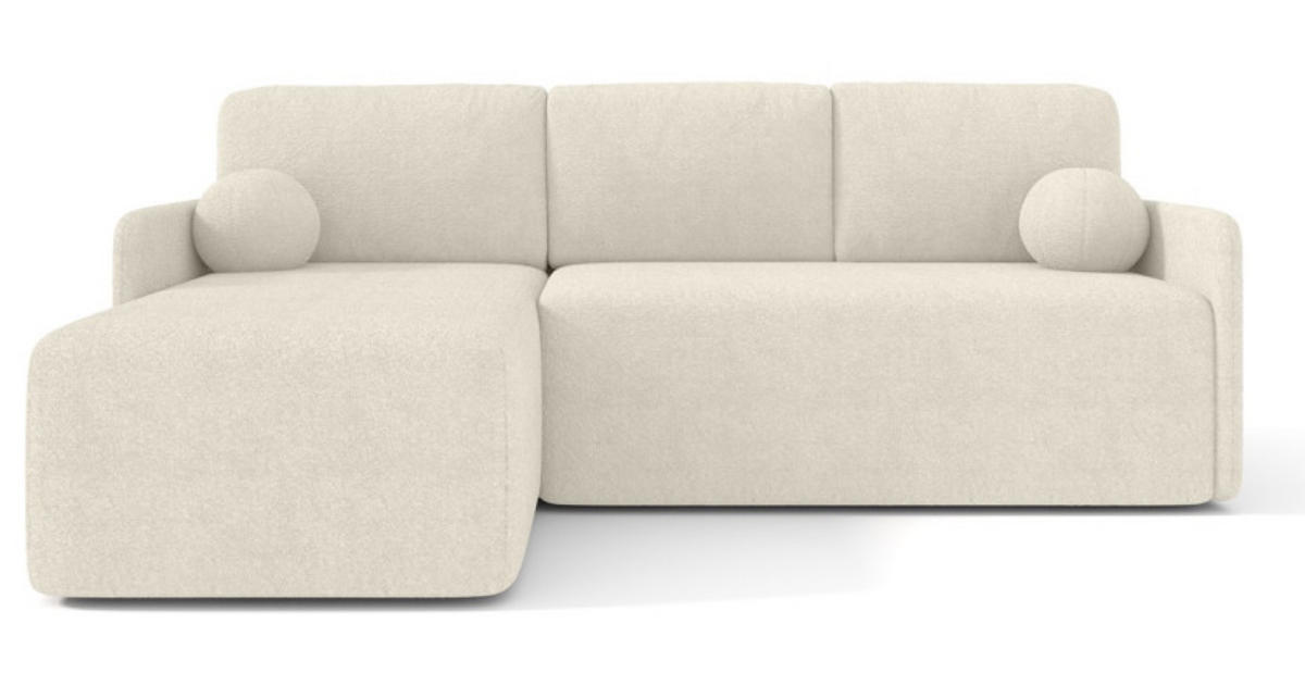 ECKSOFA Ecru BLUMEN Boucle Universal - Ecru, Textil (212/142cm) - Sepro Meble