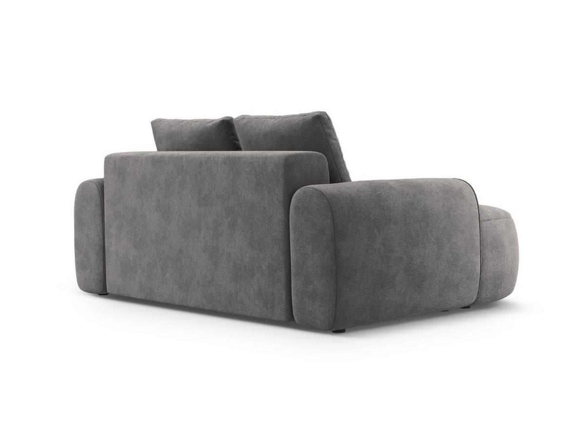 SOFA Linz aus Samt grau 2 Sitzplätze - Grau, Textil (100/84/175cm) - Cosmopolitan Design