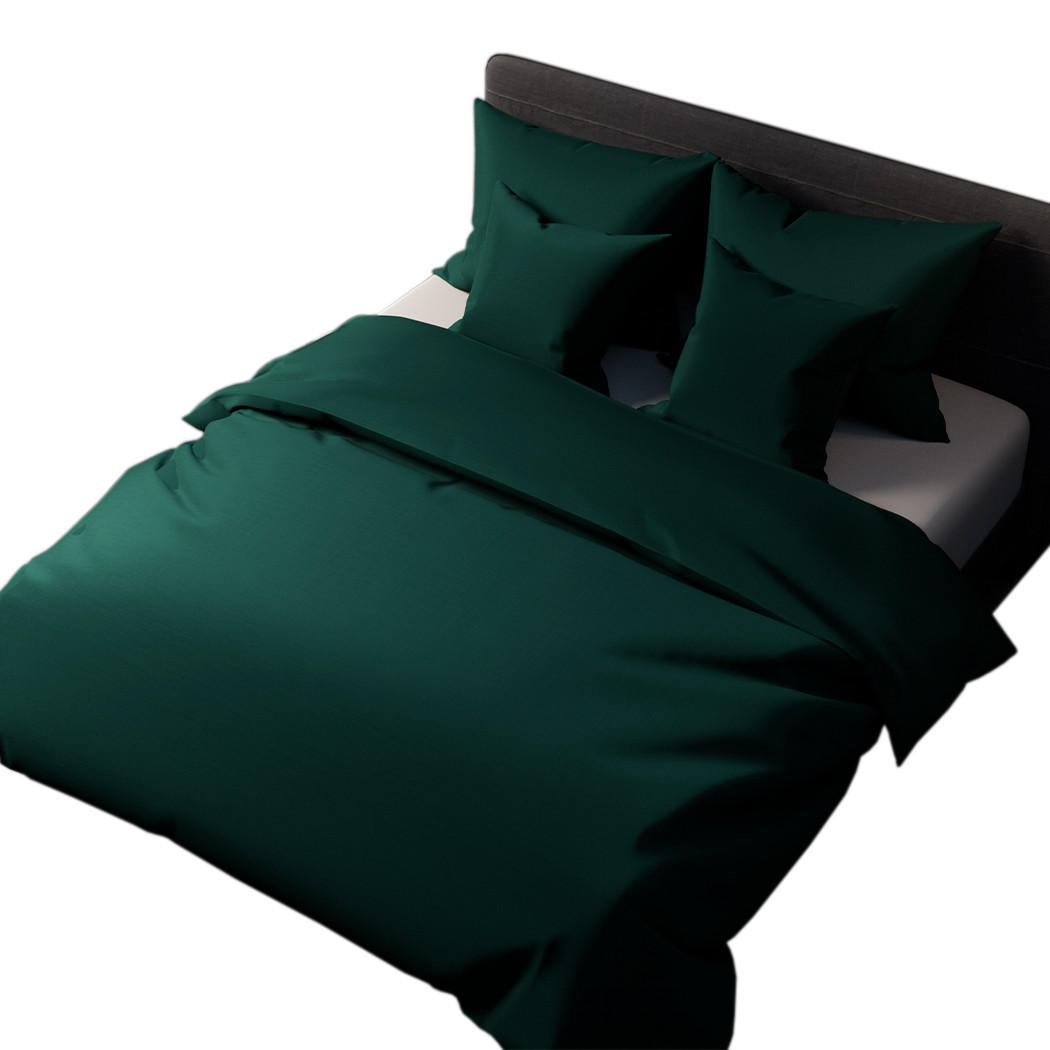 BETTWÄSCHE Set 5-tlg. Baumwollsatin - Grün, Textil (220/200cm) - Mr Mattress