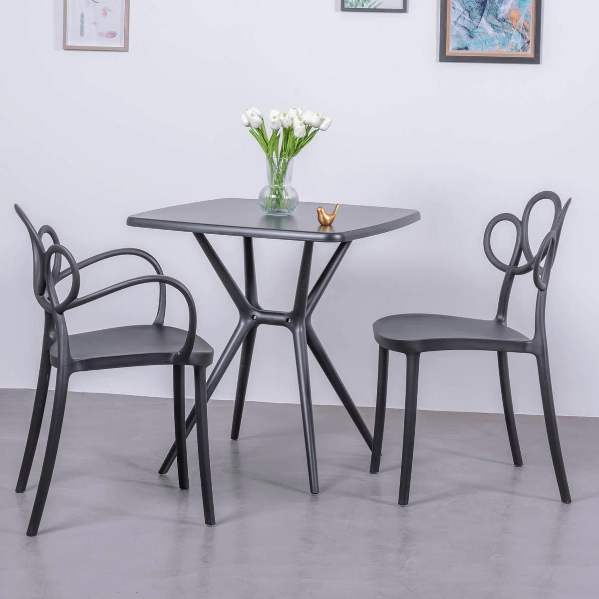 KUNSTSTOFFTISCH Quadratisch Schwarz 72/72/76 cm - Schwarz, Kunststoff (72/72/76cm) - Nest Dream