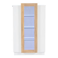 VITRINE Weiß, Natur 74/40/120 cm - Weiß, Holzwerkstoff (74/120/40cm) - PANGIVO