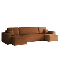 ECKSOFA U-Form Mit Schlaffunktion Und Bettkasten BEST Stoff Neve Kupfer - Kupferfarben, Holz/Kunststoff (312/142cm) - Kaiser Möbel