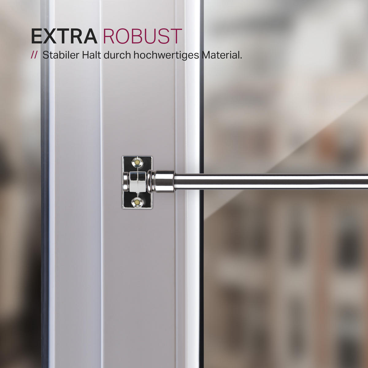 GARDINENSTANGE Silber chrom glänzend 125-225 cm - Silberfarben, Metall (125cm) - Bestlivings