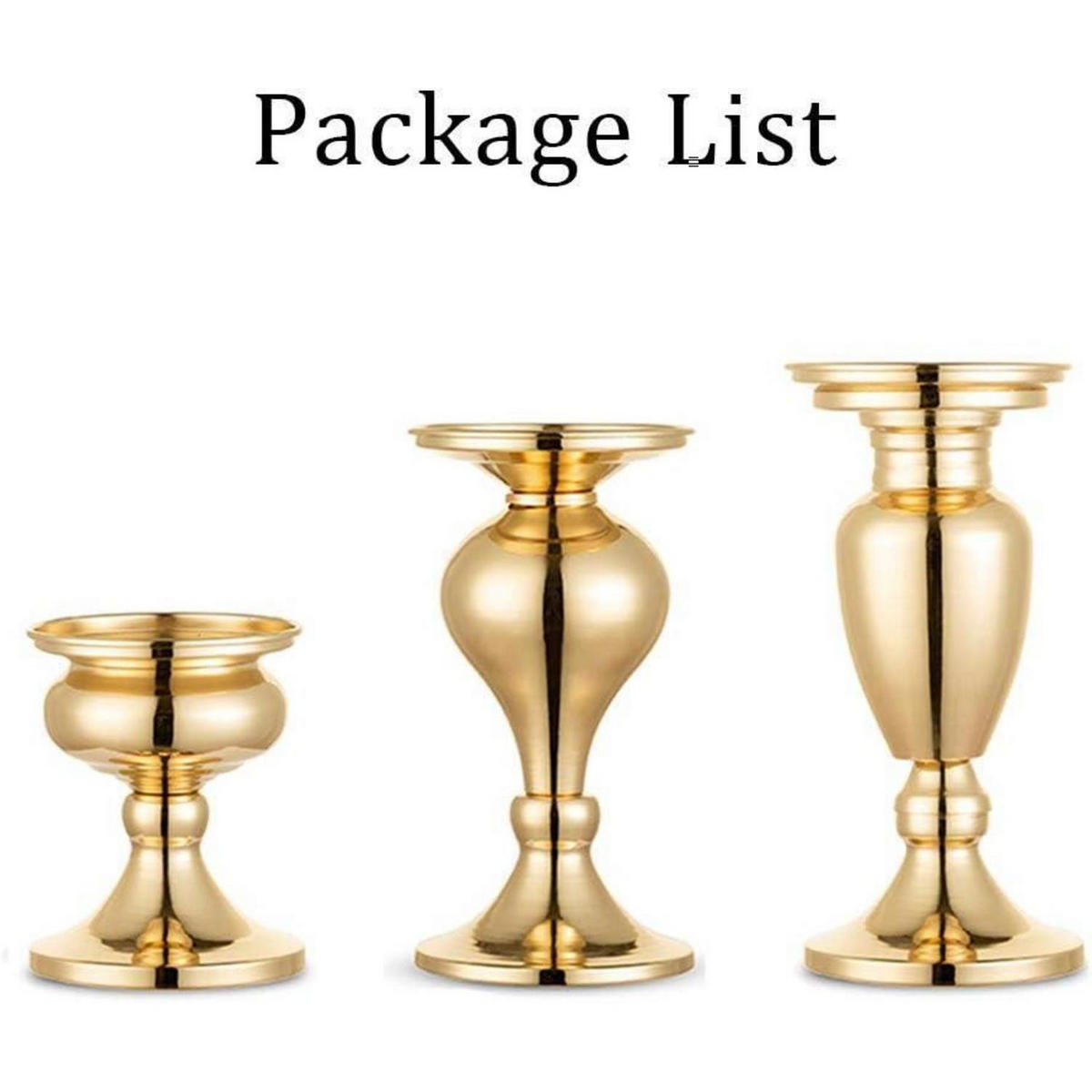 KERZENSTÄNDER 3er Set Gold Metall - Goldfarben, Metall (9.3/11.4/9.3cm)