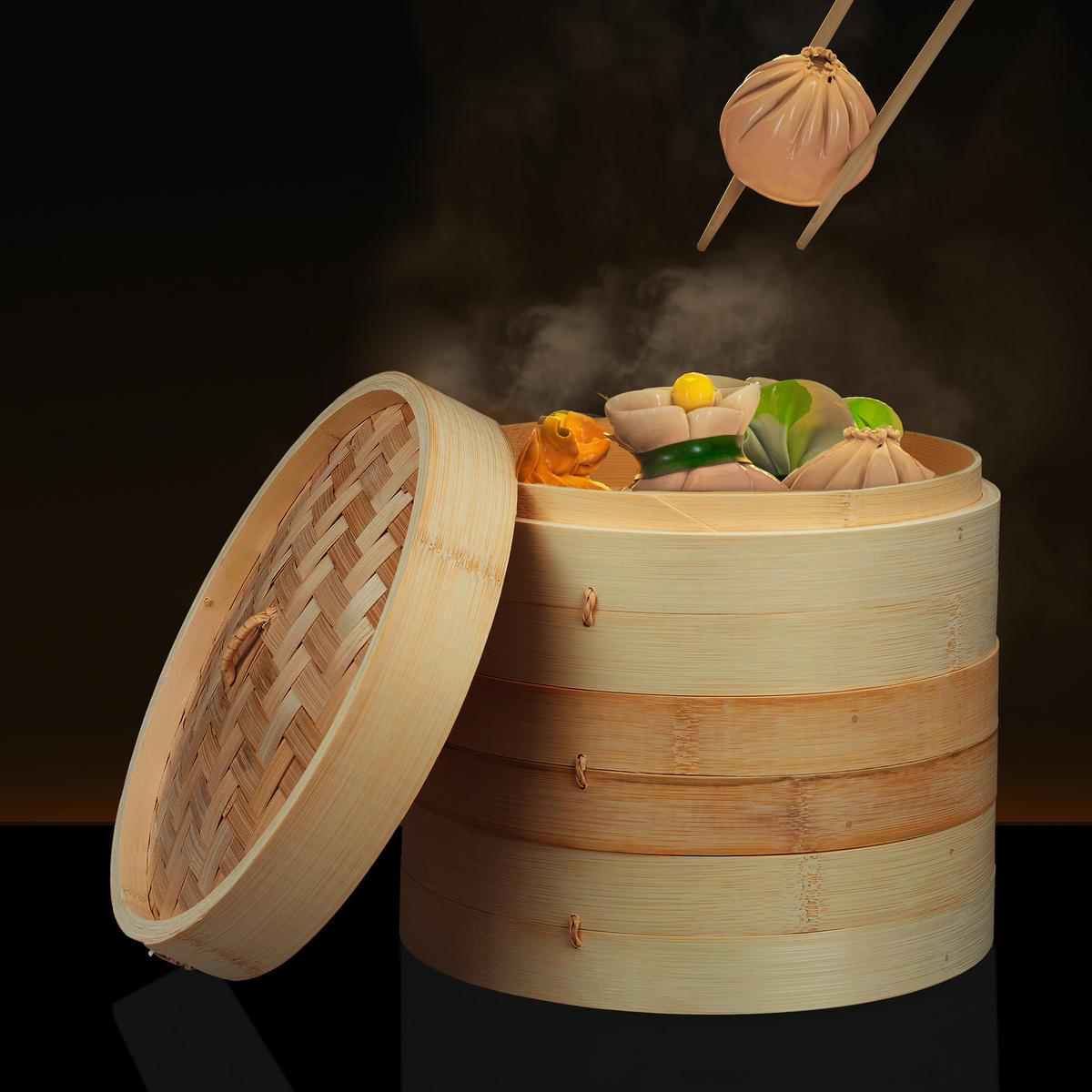 DAMPÁK - svetlohnedá, drevo (24/24/22.5cm) - Relaxdays