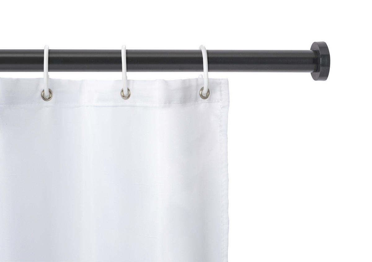 TELESKOP- Duschstange Luz - Schwarz, Metall (185cm) - Wenko