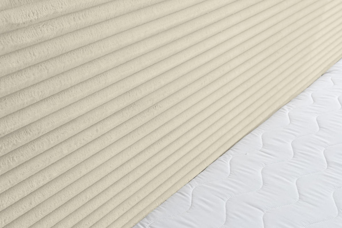 BOXBETT TILLY mit zwei Bettkästen H2/H3 Matratze und Topper 160 x 200 cm - Beige, Holzwerkstoff (160/200cm) - VENASI MÖBEL