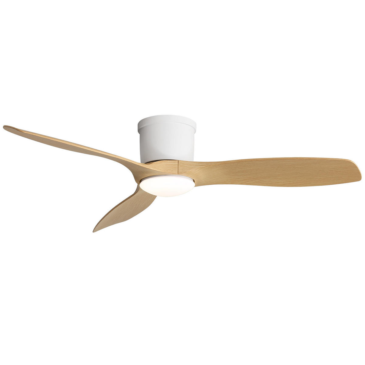 DECKENVENTILATOR 52Zoll Smart LED Licht DC Motor Fernbedienung ABS Flügel - Weiß, Kunststoff (132.08/132.08/31.8cm) - CASIVA