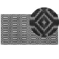 KURZFLOR-TEPPICH Adatepe 150/80 cm - Grau, Naturmaterialen (80/150cm) - Beliani