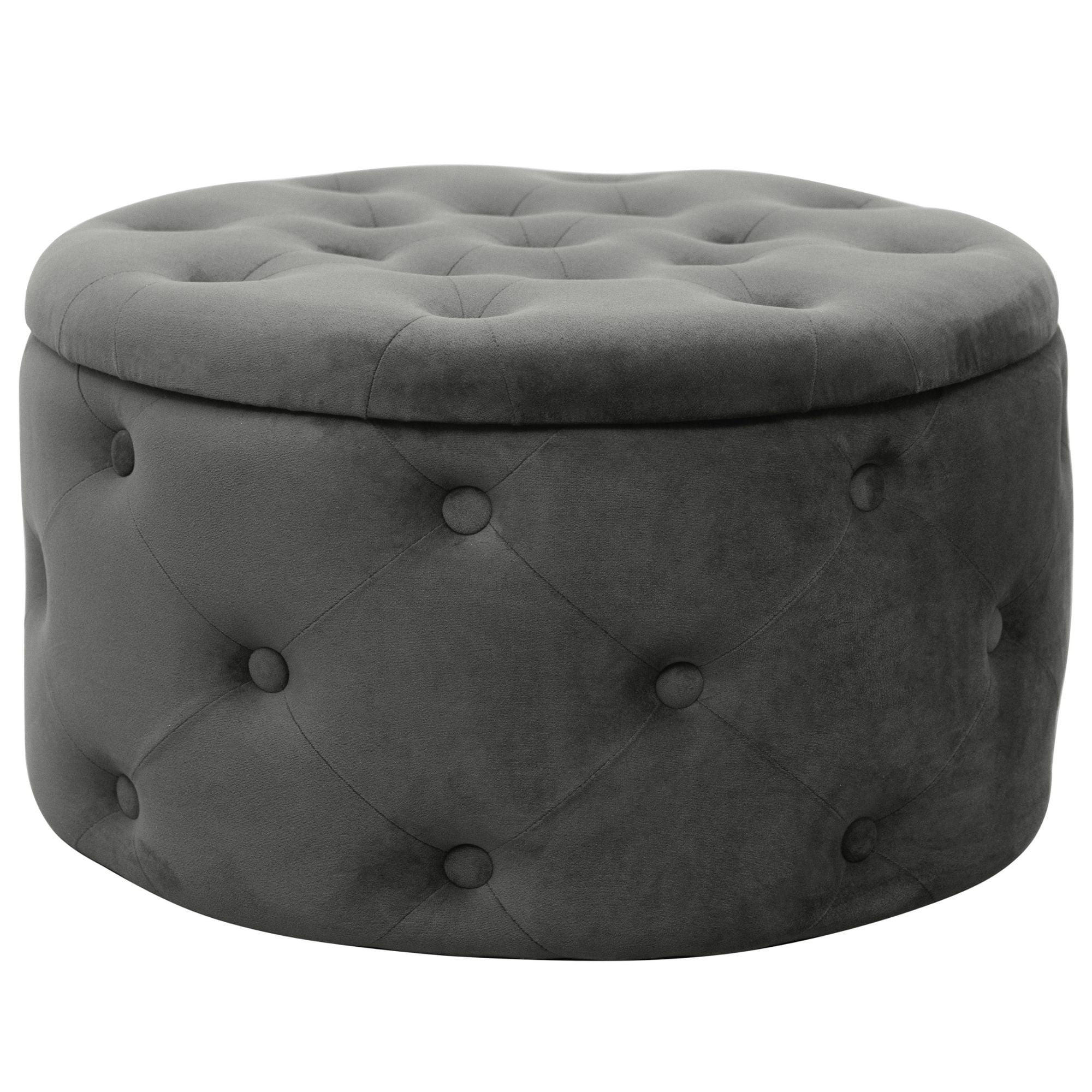 POLSTERHOCKER Graphit 55/30/55 - Graphitfarben, Textil (55/30/55cm) - RAUMHIRSCH FURNITURE