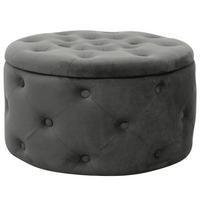 POLSTERHOCKER Graphit 55/30/55 - Graphitfarben, Textil (55/30/55cm) - RAUMHIRSCH FURNITURE