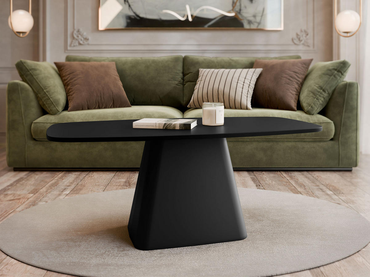 COUCHTISCH Noa - Schwarz, Holzwerkstoff/Metall (60/120/48cm) - MIRJAN24