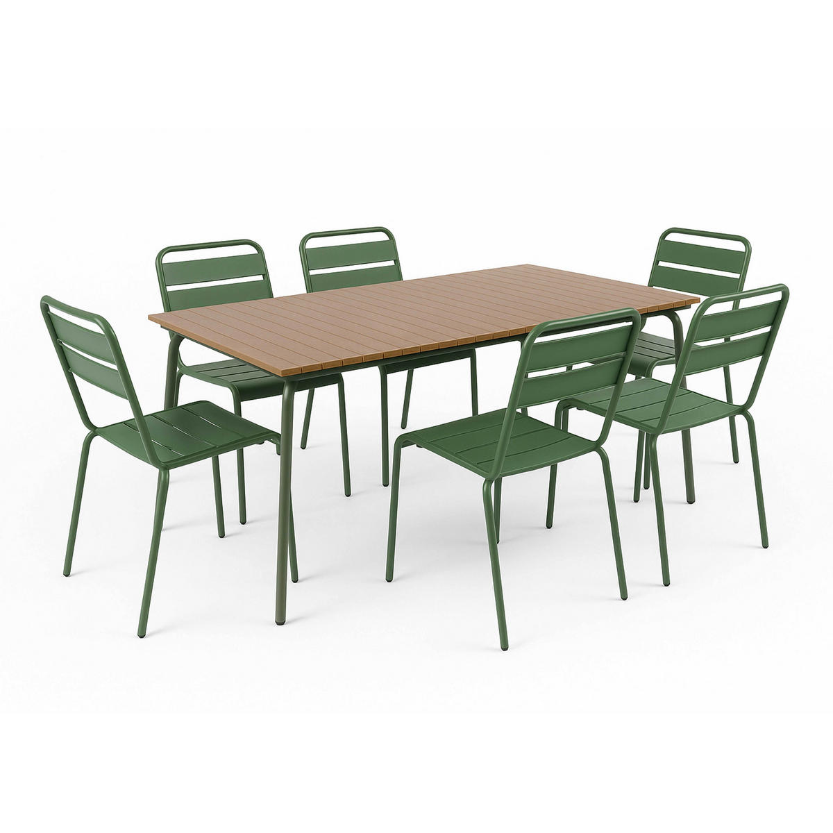 GARTENTISCH, Braun - Braun, Metall (160/90/77cm) - Oviala