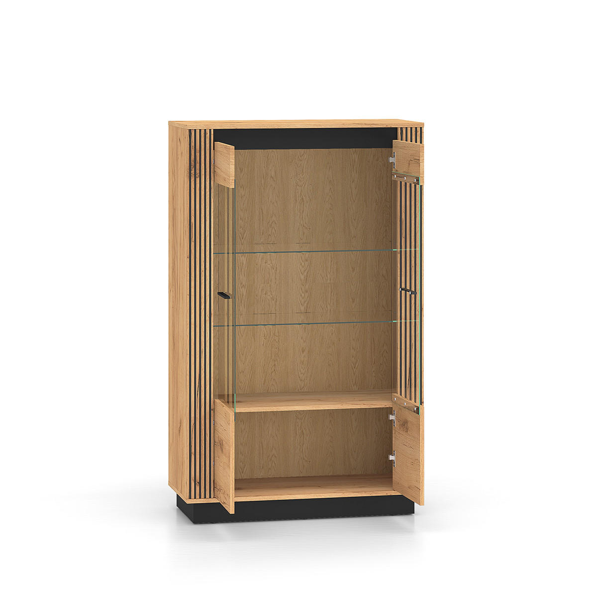 VITRÍNA Solal Dřevo - hnědá, kompozitní dřevo (92/141/40cm) - Petits-meubles