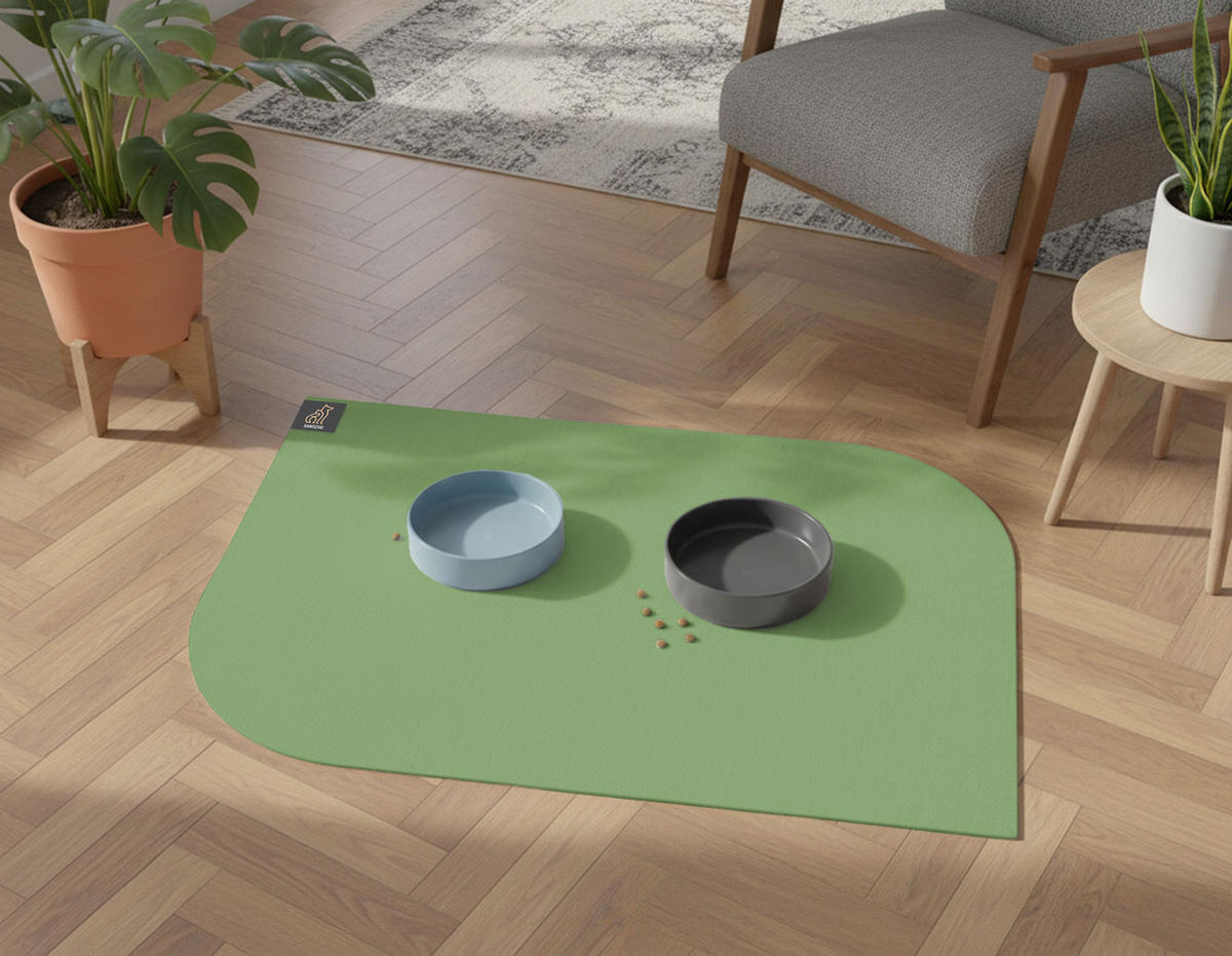 NAPFUNTERLAGE, Öko-Tex, Blattform Olivgrün 60 x 90 cm - Olivgrün, Textil (90/60cm) - SANOZOO