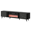 TV-LOWBOARD Volare 200 EF mit Kamin - Multicolor/Schwarz, Holzwerkstoff/Kunststoff (200/49/39cm) - MIRJAN24
