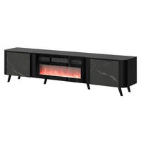 TV-LOWBOARD Volare 200 EF mit Kamin - Multicolor/Schwarz, Holzwerkstoff/Kunststoff (200/49/39cm) - MIRJAN24