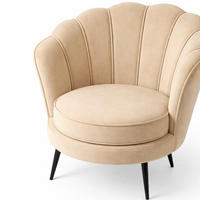 SESSEL Nice Velours Beige - Beige, Textil/Metall (83/75/76cm) - ebuy24