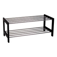 SCHUHREGAL schwarz - Schwarz, Holzwerkstoff (78/32/34cm) - ebuy24