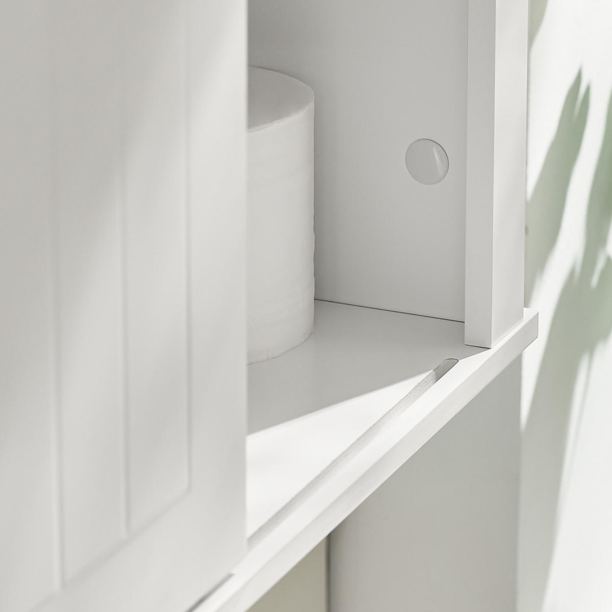 HÄNGESCHRANK Weiß - Weiß, Holzwerkstoff/Metall (68/48/20cm) - SoBuy