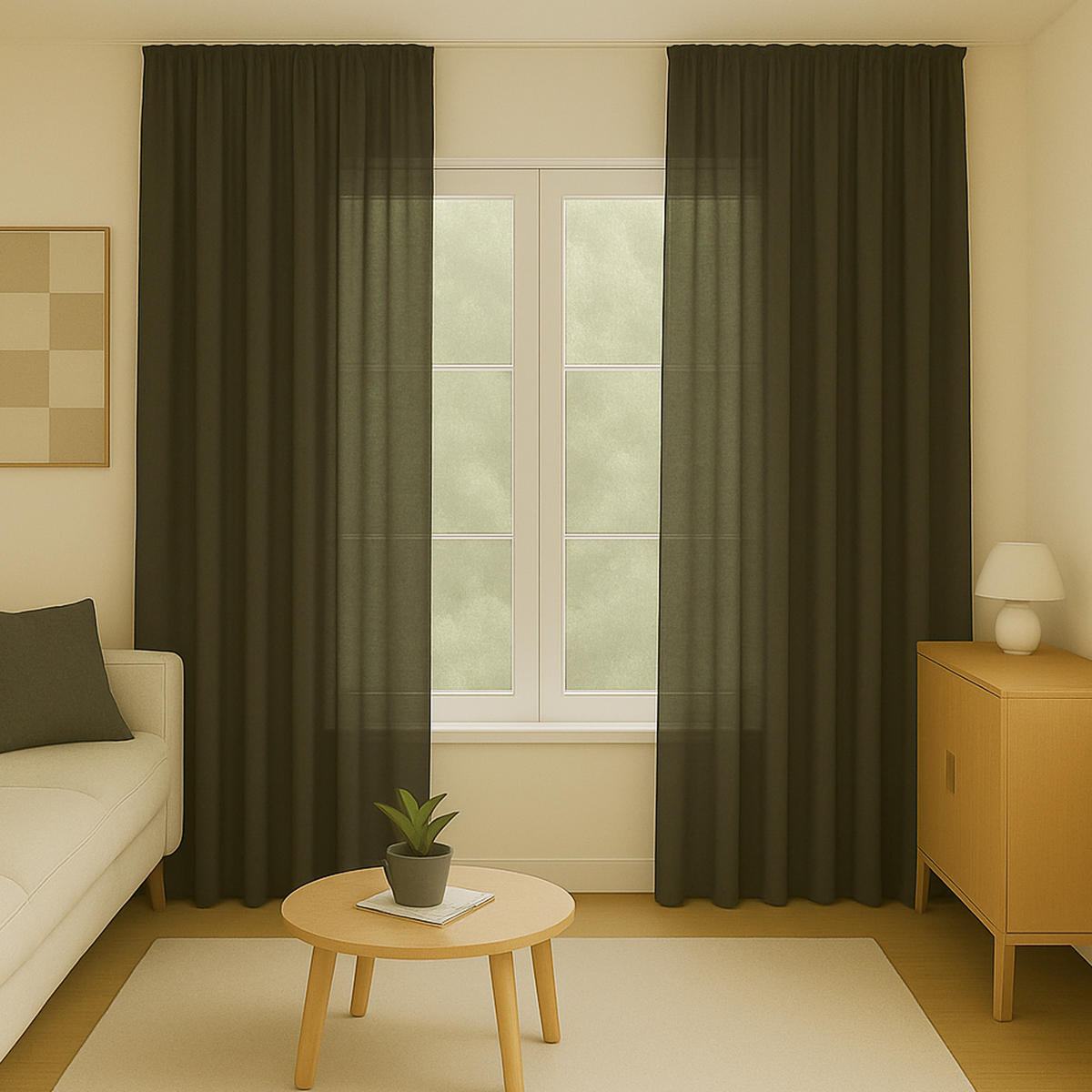 GARDINE Universalband "blickdicht" 2er Pack Anthrazit 140x145 cm - Anthrazit, Textil (140/145cm) - Bestlivings