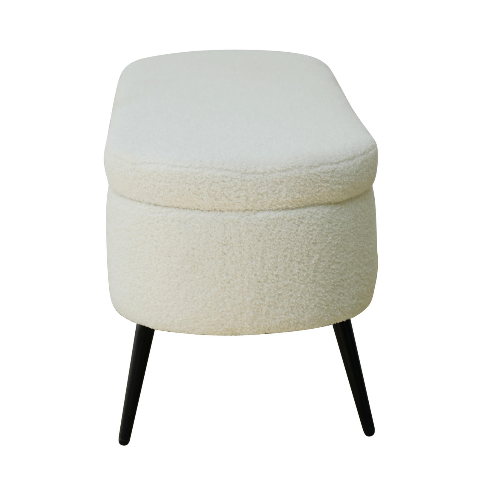 SITZBANK IVY mit Teddystoff - Weiß, Textil (118/45/40cm) - SVITA