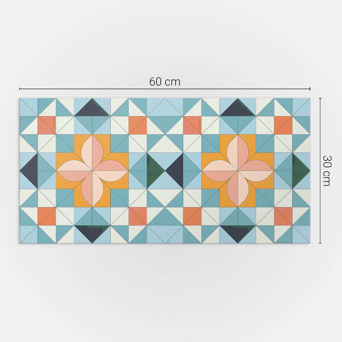 WANDPANEEL 6x 60x30 cm selbstklebend Fiorenza - Orange, Kunststoff (30/1.6/60cm) - Wallfluent