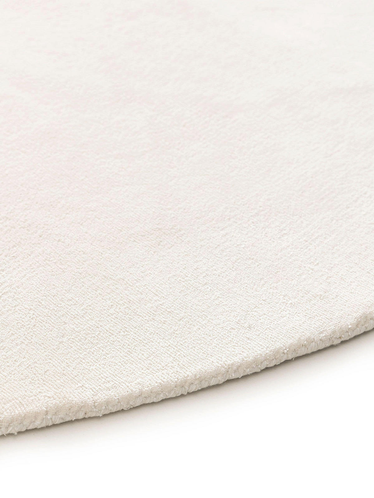 VISKOSETEPPICH rund Nela Ivory ø 120 cm rund - Creme, Textil (120/120cm) - benuta Pure