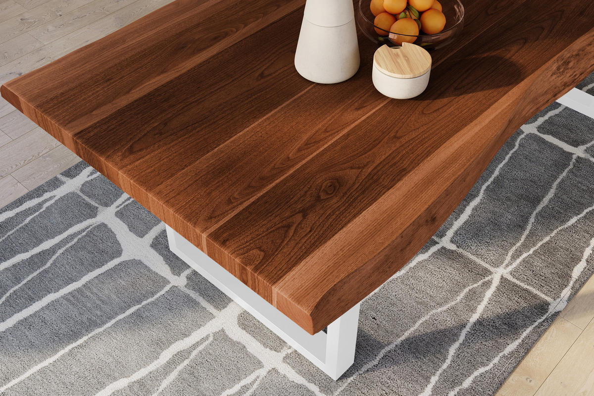 ESSTISCH TITAN - Braun/Weiß, Holz (110/240/79cm) - SAM