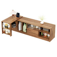 TV-SCHRANK ausziehbar und drehbar in Nussbaum 180/40/50 cm (bis 260 cm) - Walnussfarben, Holzwerkstoff (180/50/40cm) - Redom