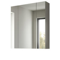 SPIEGELSCHRANK weiß 60 x 70 cm, Badschrank 3-türig mit Spiegel - Weiß, Glas/Holzwerkstoff (60/70/18cm) - Inn.Furn