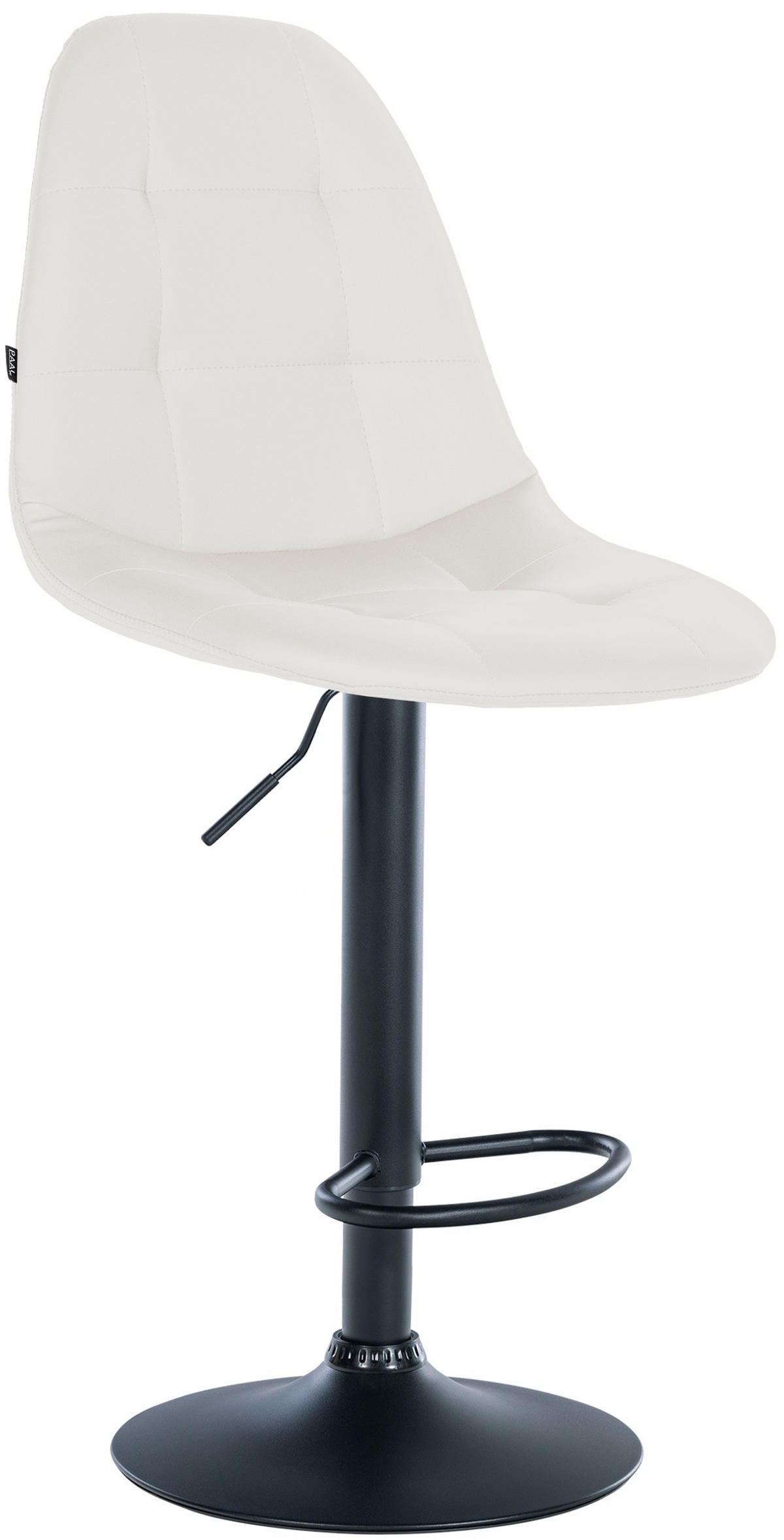 BARHOCKER Metall weiß - Weiß, Textil/Metall (47/58/56cm) - CLP