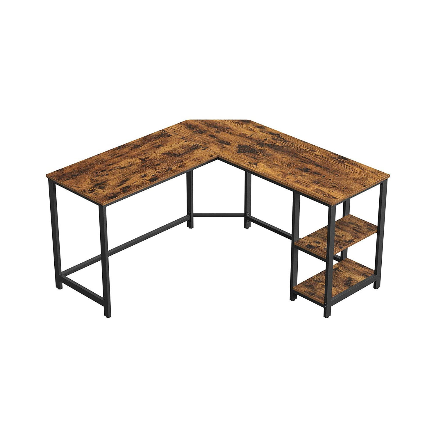 Hansiro Eckschreibtisch Braun 138x75x138 cm