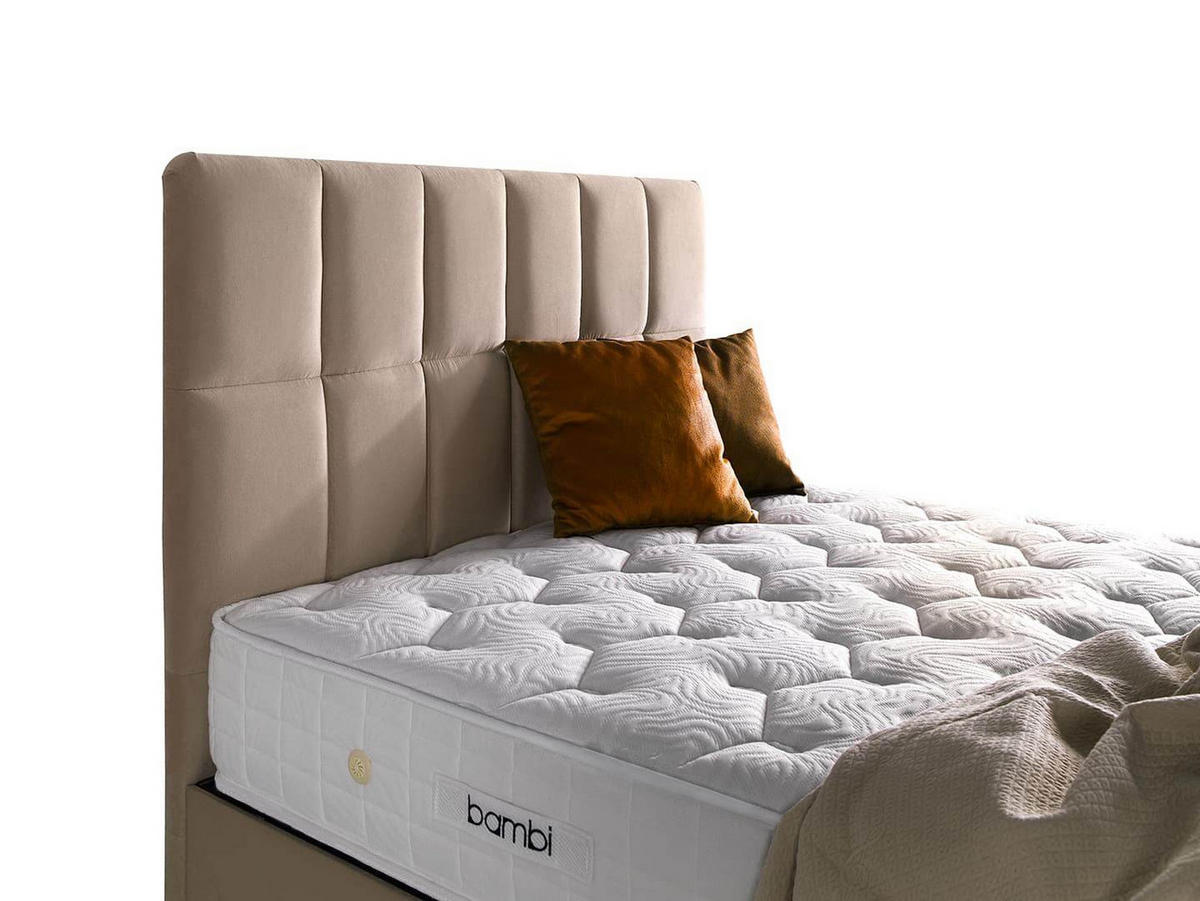BOXBETT Golden Prime Set 160x200 - Beige, Holz/Metall (160/200cm) - Bambi