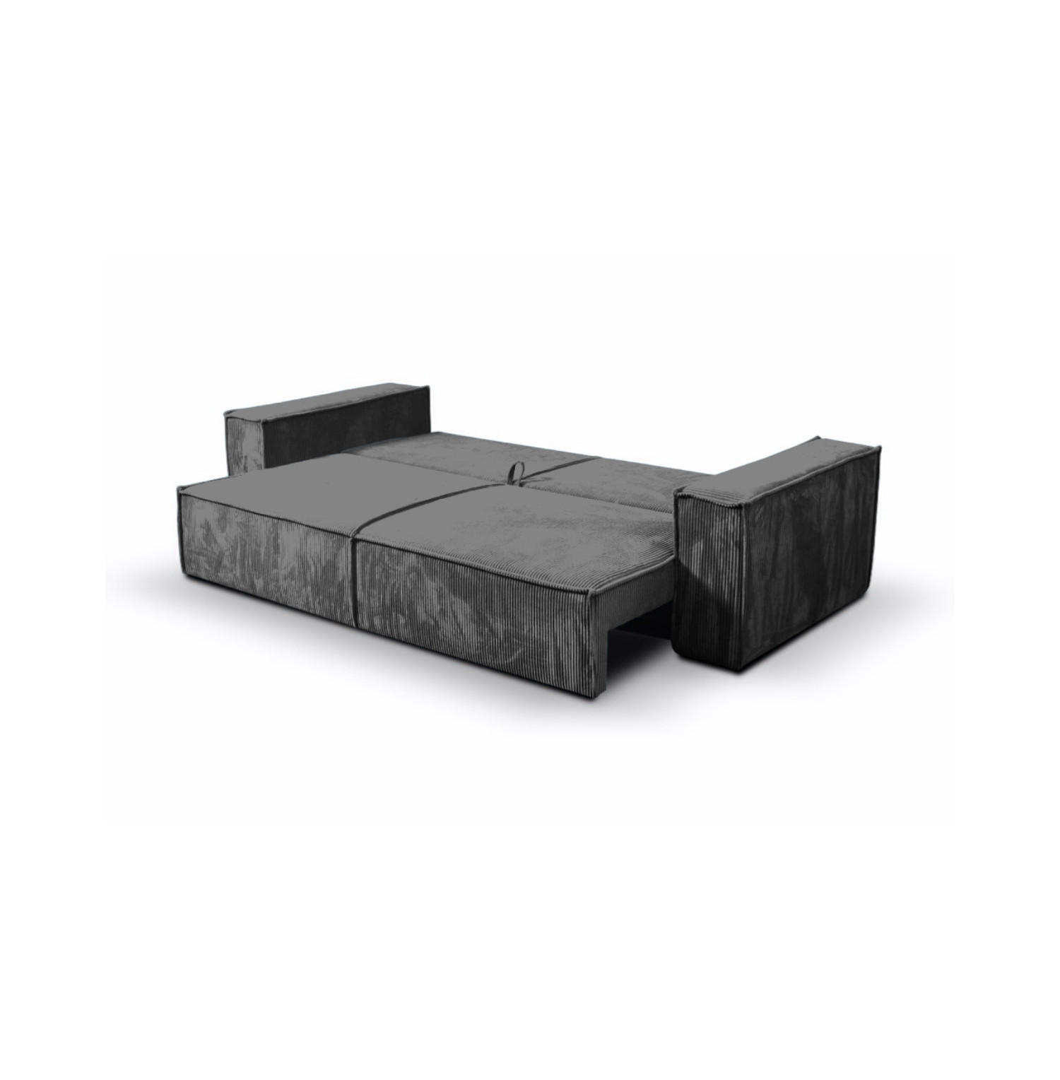 SCHLAFSOFA Sekwana Grau (Poso 60) - Grau, Textil (255/85/105cm) - Fedve