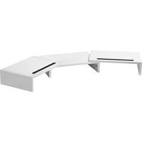 MONITORSTÄNDER Bozen,79 - 115 x 27 x 10,5 cm,weiß - Weiß, Holzwerkstoff (27/115/10.5cm) - tectake