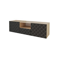 LOWBOARD VIRA-W 140x40x41 cm - Artisan / Schwarz - Schwarz, Holzwerkstoff (140/40/41cm) - ALTDECOR