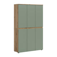 UNIVERSALSCHRANK SCARPA (B/H/T: ca. 105/175/37 cm) in Evoke Oak Nachbildung/Smoke Green - Eichefarben, Holzwerkstoff (105/175/37cm)
