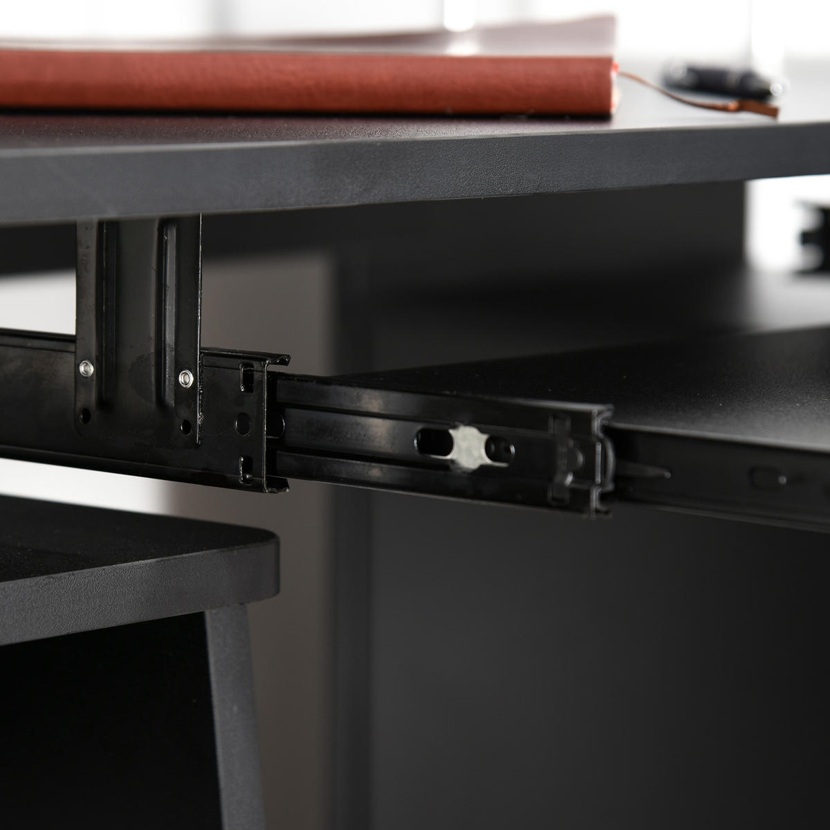 COMPUTERTISCH DE-14960 Schwarz - Schwarz, Holzwerkstoff (55/120/85cm) - ComfortXL