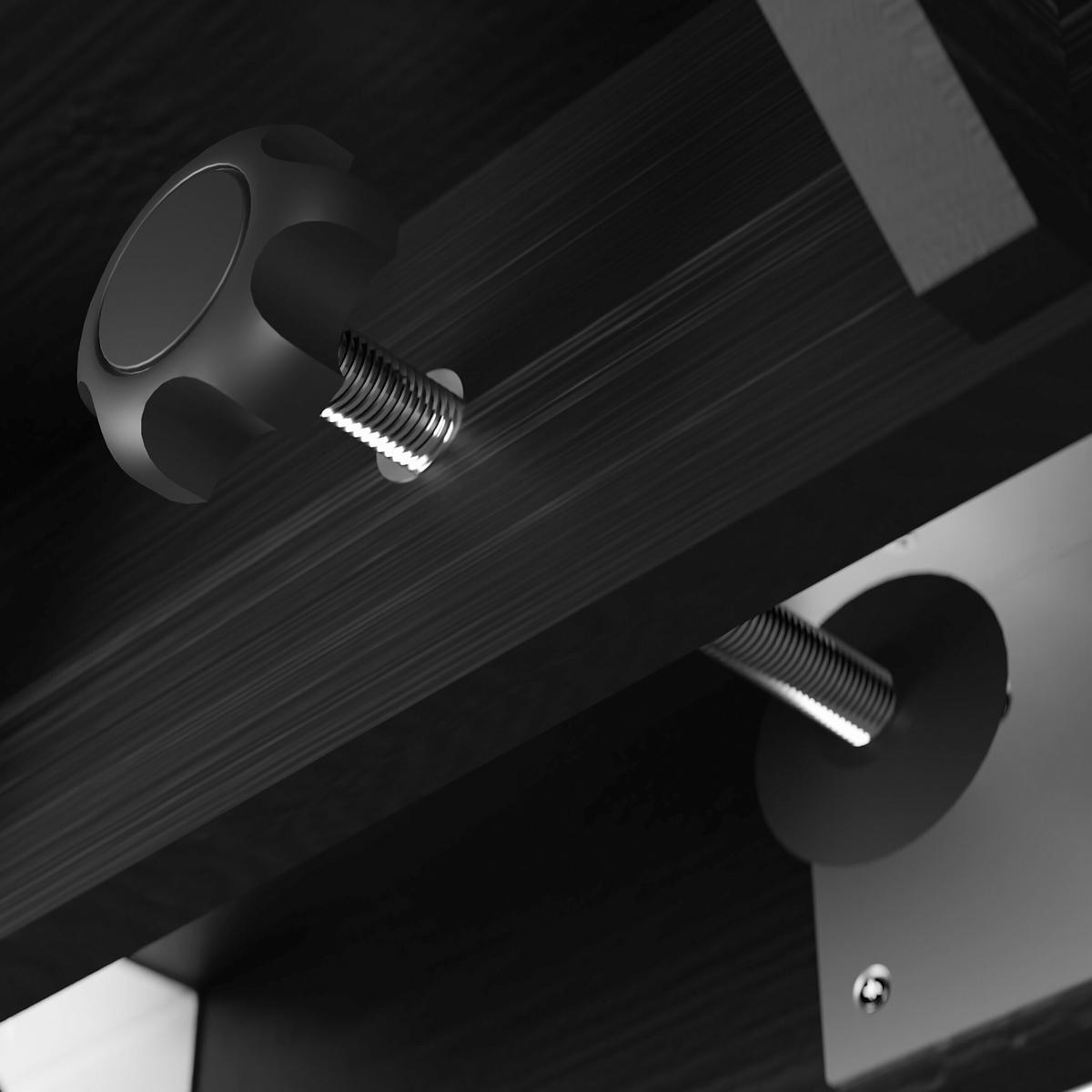 2XNACHTTISCH - Schwarz, Holz/Textil (37/14/26.5cm) - Relaxdays