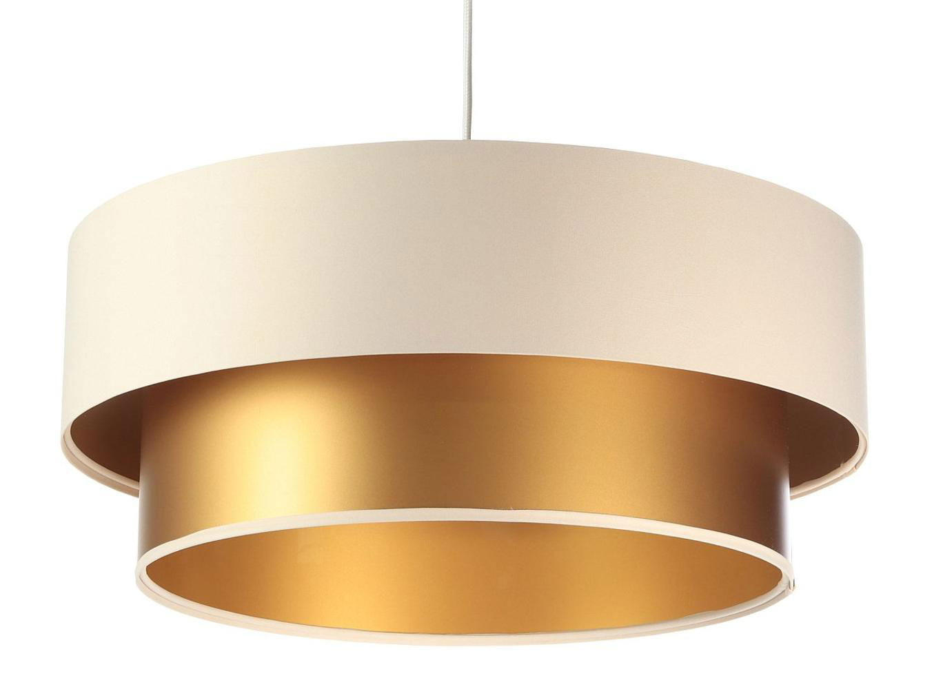 HÄNGELEUCHTE Gold 40/20 cm - Beige/Goldfarben, Kunststoff (40/1/20cm) - ONZENO