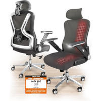 BÜROSTUHL PowerSeat Anthrazit - Anthrazit/Silberfarben, Kunststoff/Textil (74/135/74cm) - Clouvou