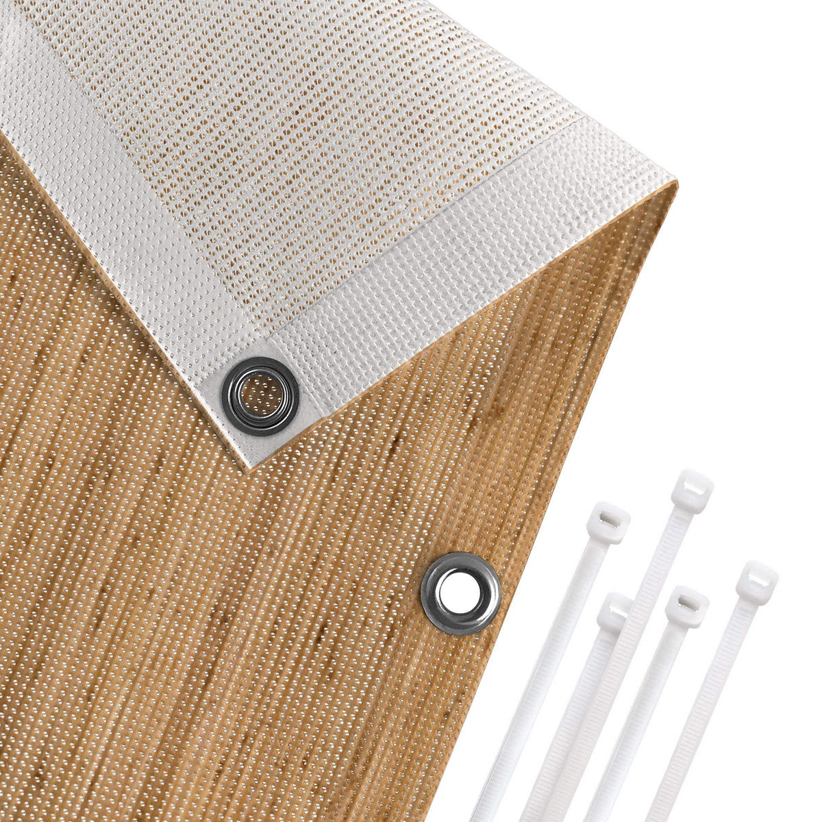 BALKON SICHTSCHUTZ Bambus 300/90 cm - Braun, Kunststoff (300/90cm) - Bilderwelten