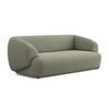 3-SITZER SOFA Strukturstoff Stoff Grün - Beige/Schwarz, Kunststoff/Textil (212/81/98cm) - Makamii